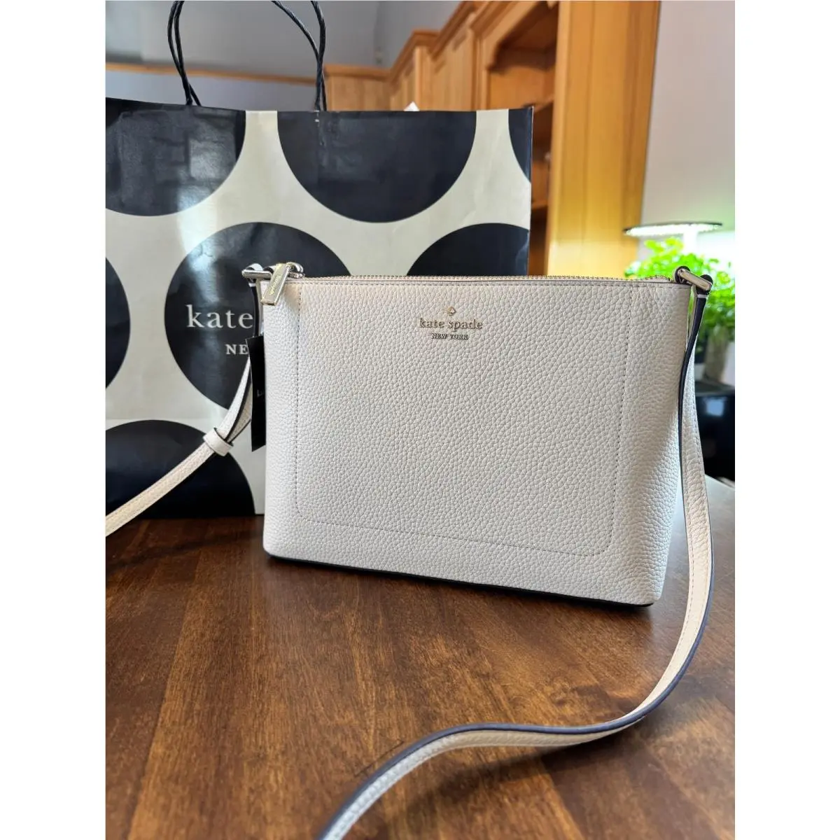 Leila Pebbled Leather Pearl Pink Crossbody Purse KG464 Retail by Kate Spade