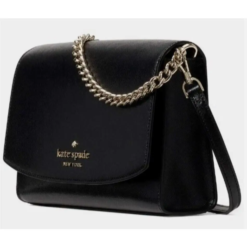 Kate Spade Carson Convertible Crossbody Clutch Handbag Black WKR00119