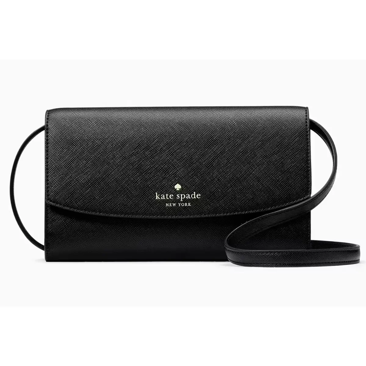 New Kate Spade Dana Small Flap Crossbody Bag Purse Black Factory Wrapped
