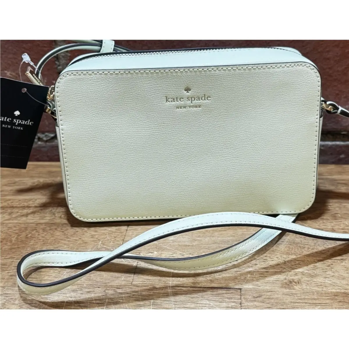 Sienna Lime Frost Refined Grain Leather Crossbody Bag KC469 by Kate Spade
