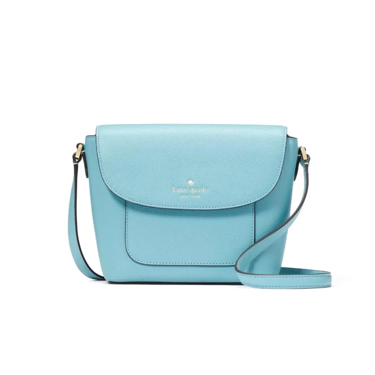 Elsie Pebbled Leather Crossbody Smokey Blue KE390 New Nip by Kate Spade