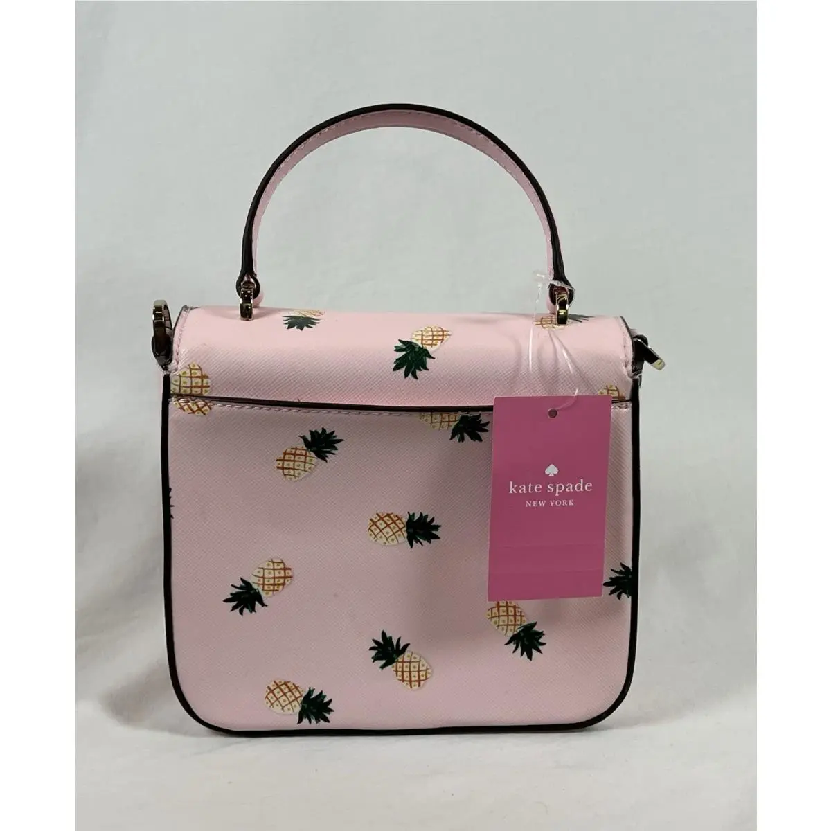 Staci Square Pineapple Crossbody Bag Pink K7629 Purse Retail by Kate Spade