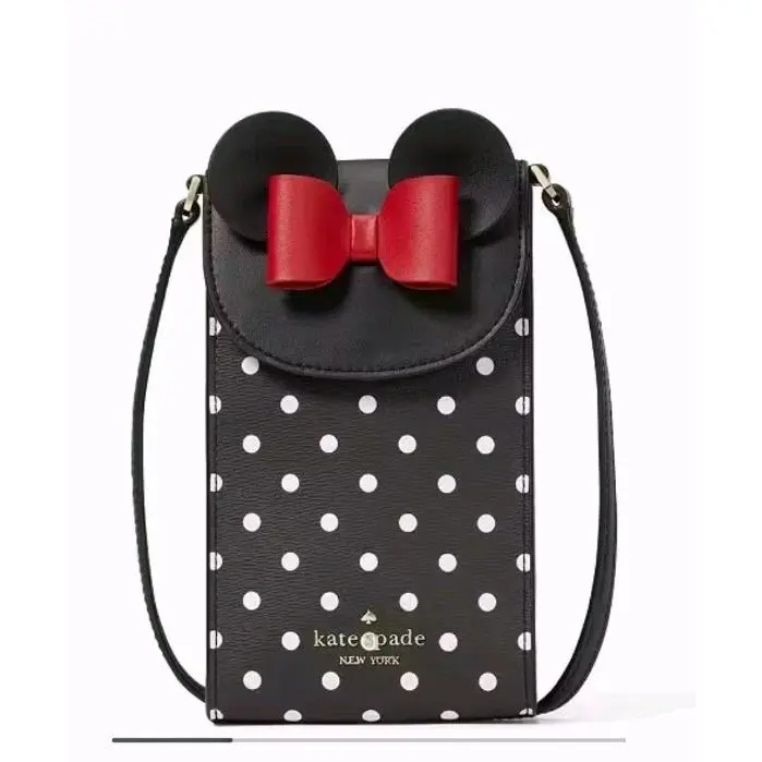 Kate Spade Madison Phone Black Leather Chain Crossbody Bag KK152 Purse