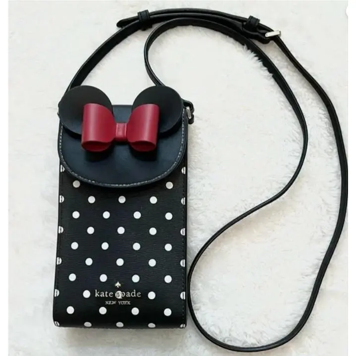 New York x Disney Minnie Mouse North South Flap Phone Crossbody Dot by Kate Spade