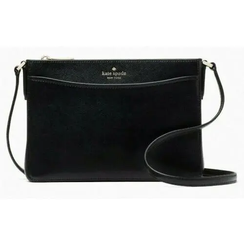 Kate Spade Rory Crossbody Black Saffiano Leather K6176 Retail