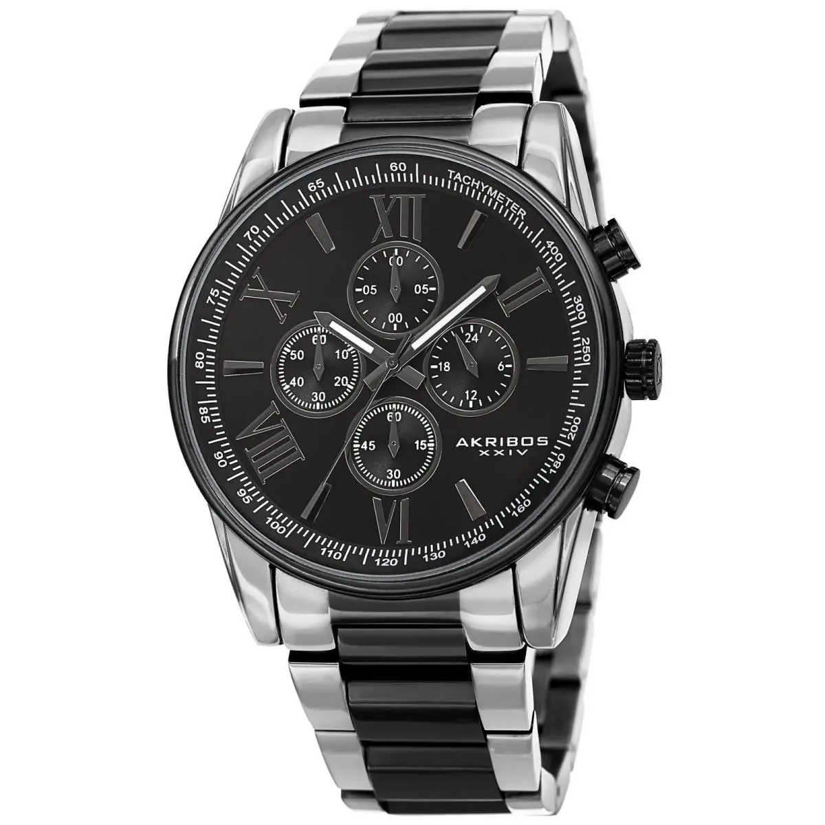 Men`s Akribos Xxiv AK1072 Quartz Chronograph Stainless Steel Bracelet Watch Two- Tone by Akribos XXIV