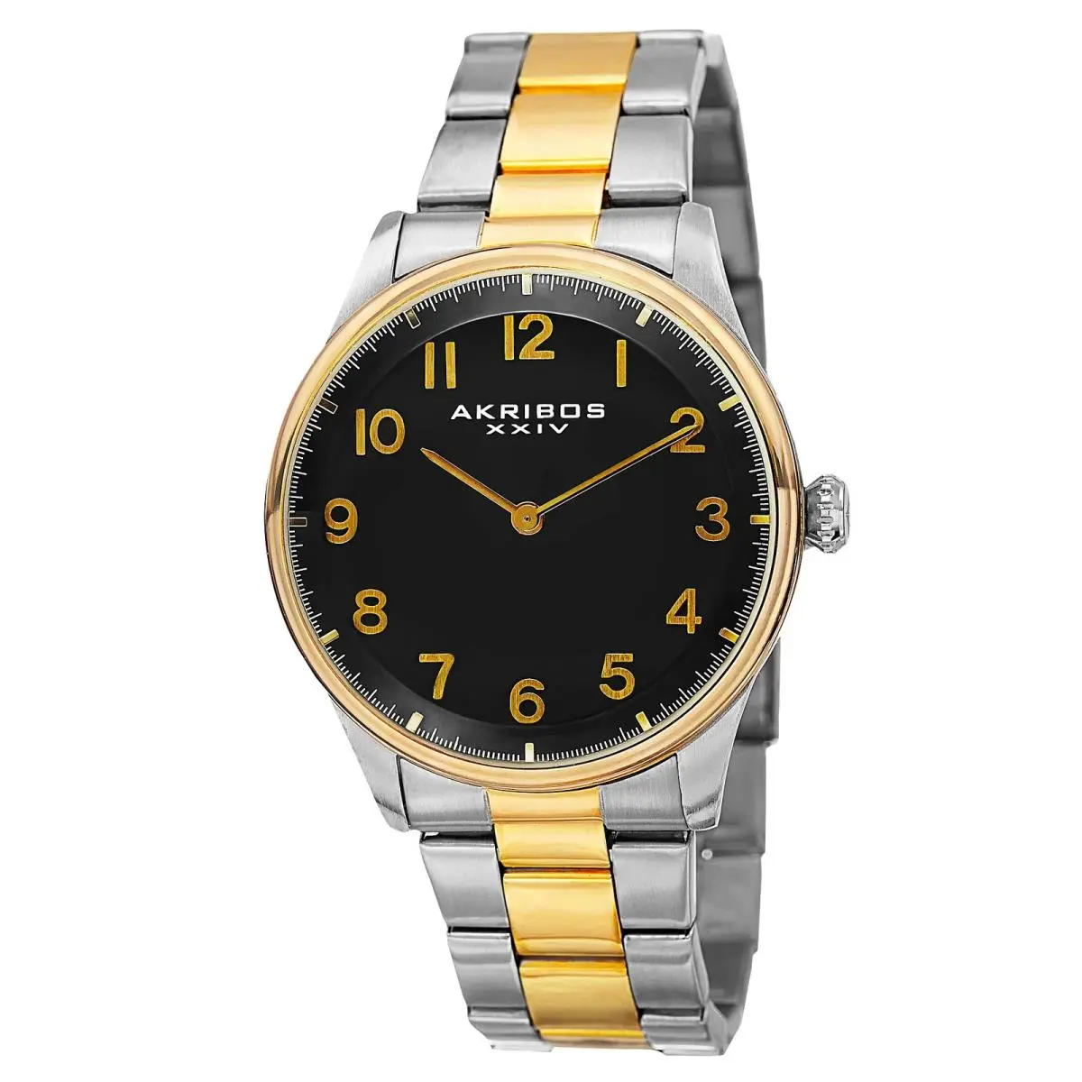 Akribos Xxiv AK787TTG Men`s Classic Quartz Two-tone Stainless Steel Watch