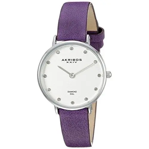 Akribos Xxiv Quartz Diamond Silver Dial Ladies Watch AK882PU by Akribos XXIV