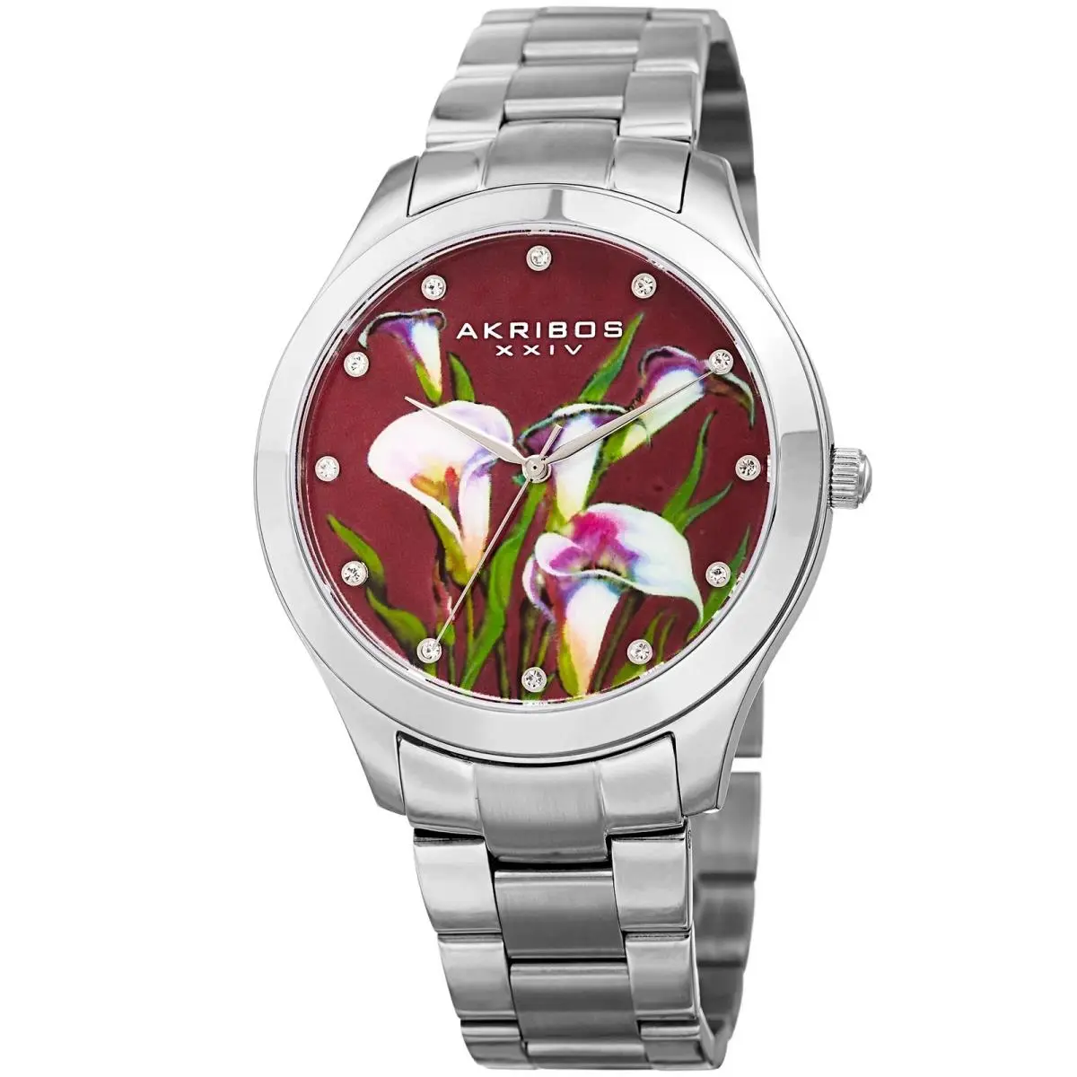 Akribos Xxiv AK953FSS Purple Mother of Pearl with Silver Tone Hands Women Watch