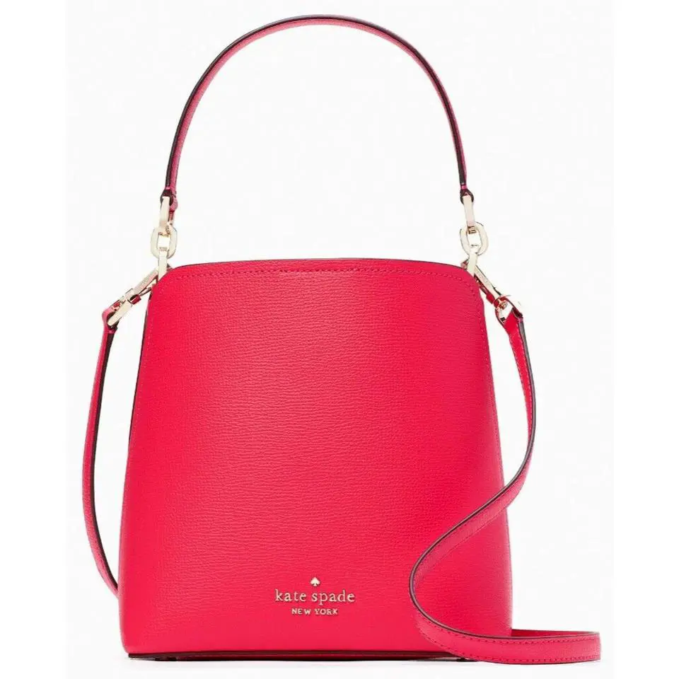 Kate Spade Darcy Small Bucket Purse Bikini Pink Leather WKR00439
