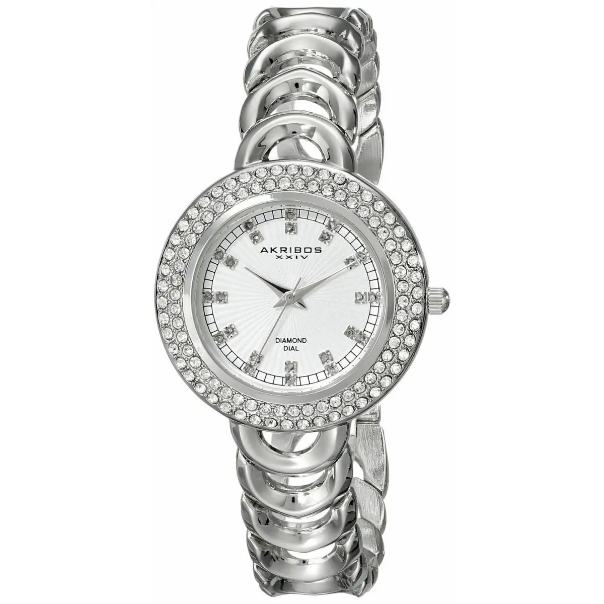 Akribos Xxiv Women`s AK804SS Metal Watch with Link Bracelet