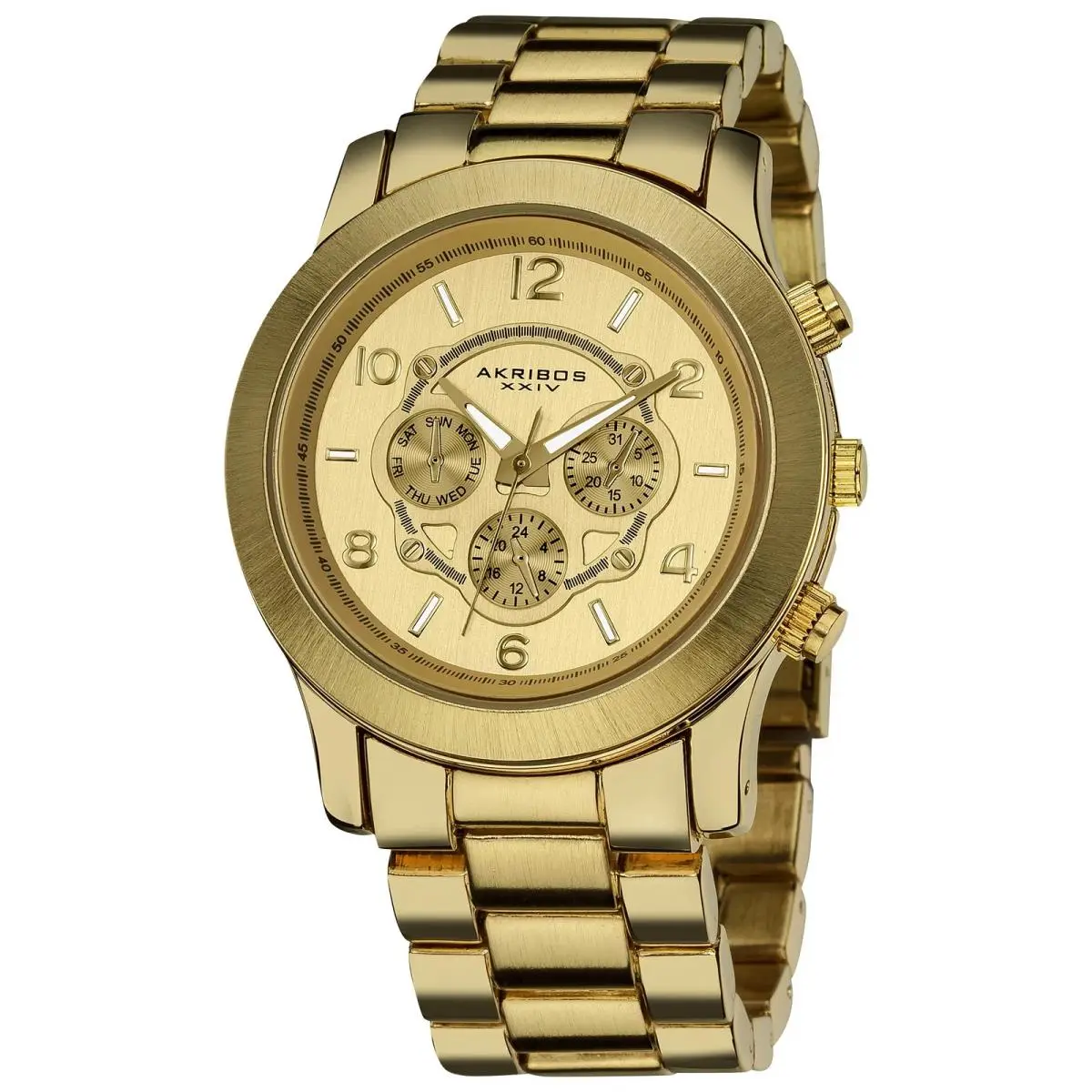 Women`s Akribos Xxiv AK583YG Swiss Quartz Yellow Gold Dail Bracelet Watch