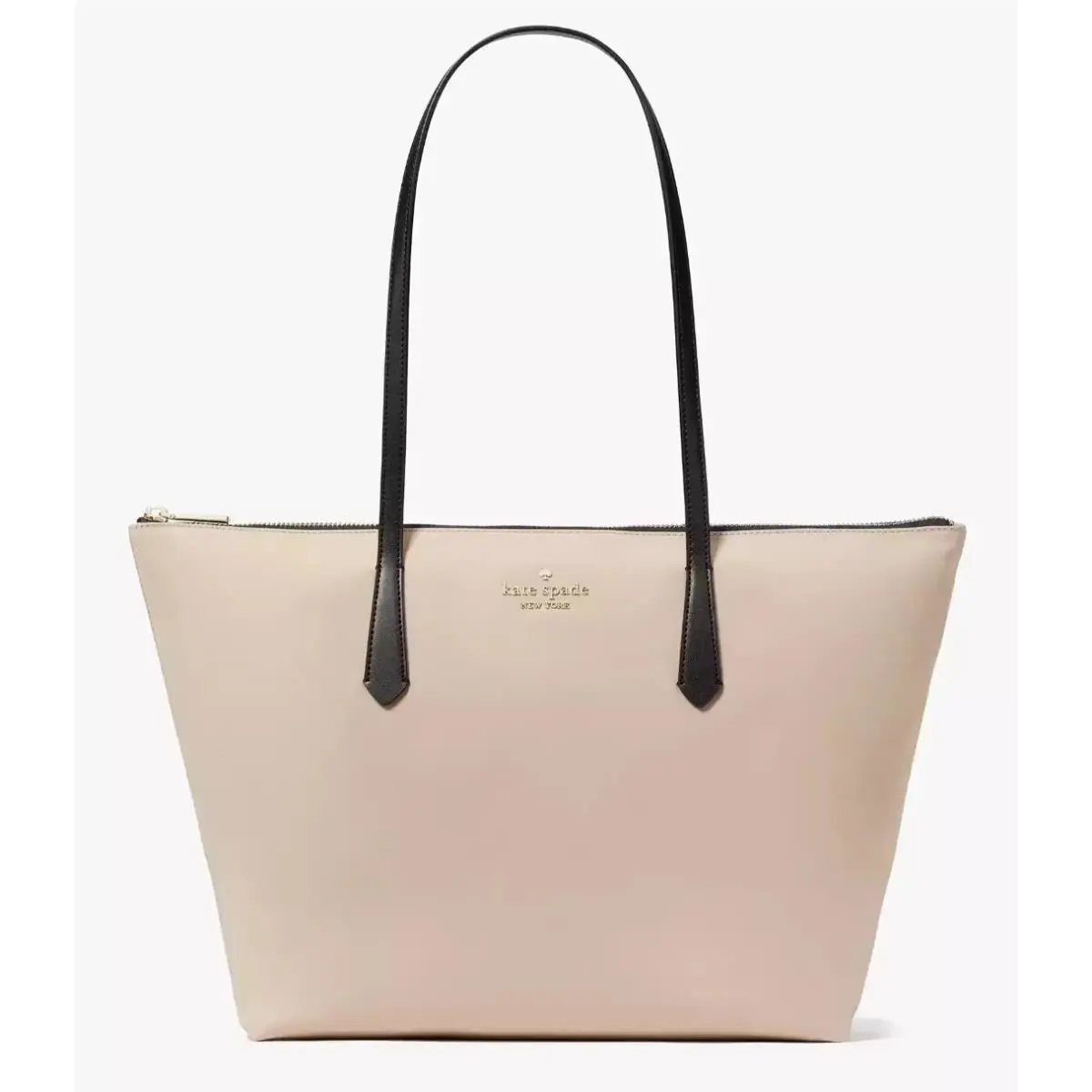 Kate Spade Kitt Colorblock Warm Beige Large Nylon Tote KG460 Retail