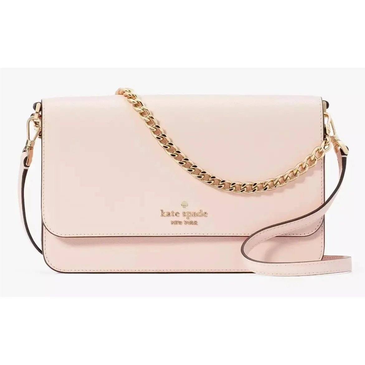 Madison Flap Crossbody Bag Conch Pink Leather Cha by Kate Spade