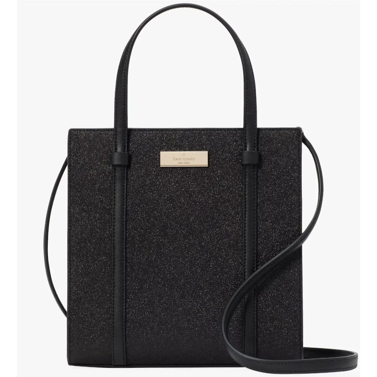 Kate Spade Kenzie Limited Edition Small Tote Bag KK032 Black Glitter Purse