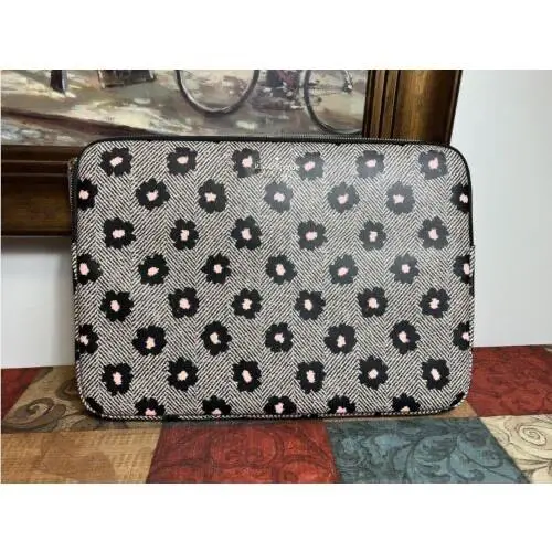Staci Herringbone Floral Printed Laptop Sleeve K8102 New by Kate Spade