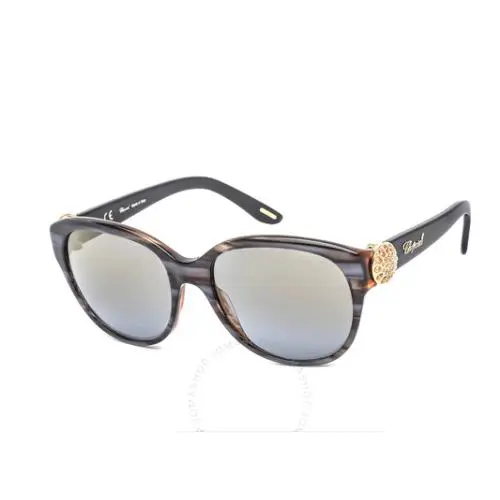 SCH185S 1EXG 55 Sunglasses Size 55mm 135mm 18mm Brown Grey Stripe B by Chopard