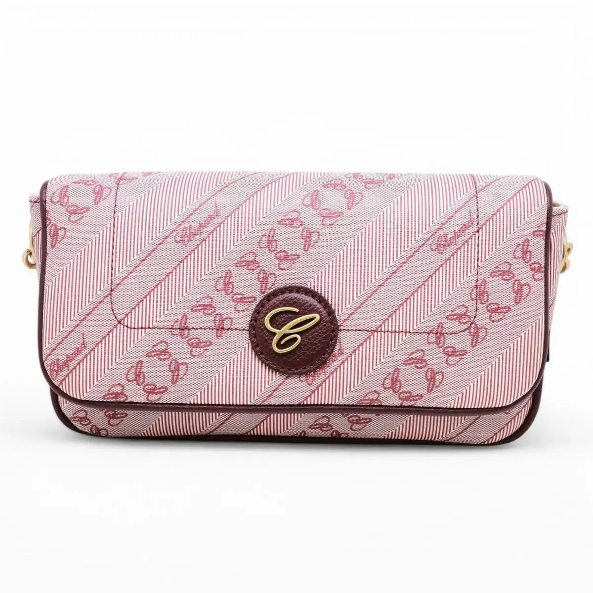 Chopard Happy Sport Mini Bordeaux Canvas Crossbody Bag 95000-1125