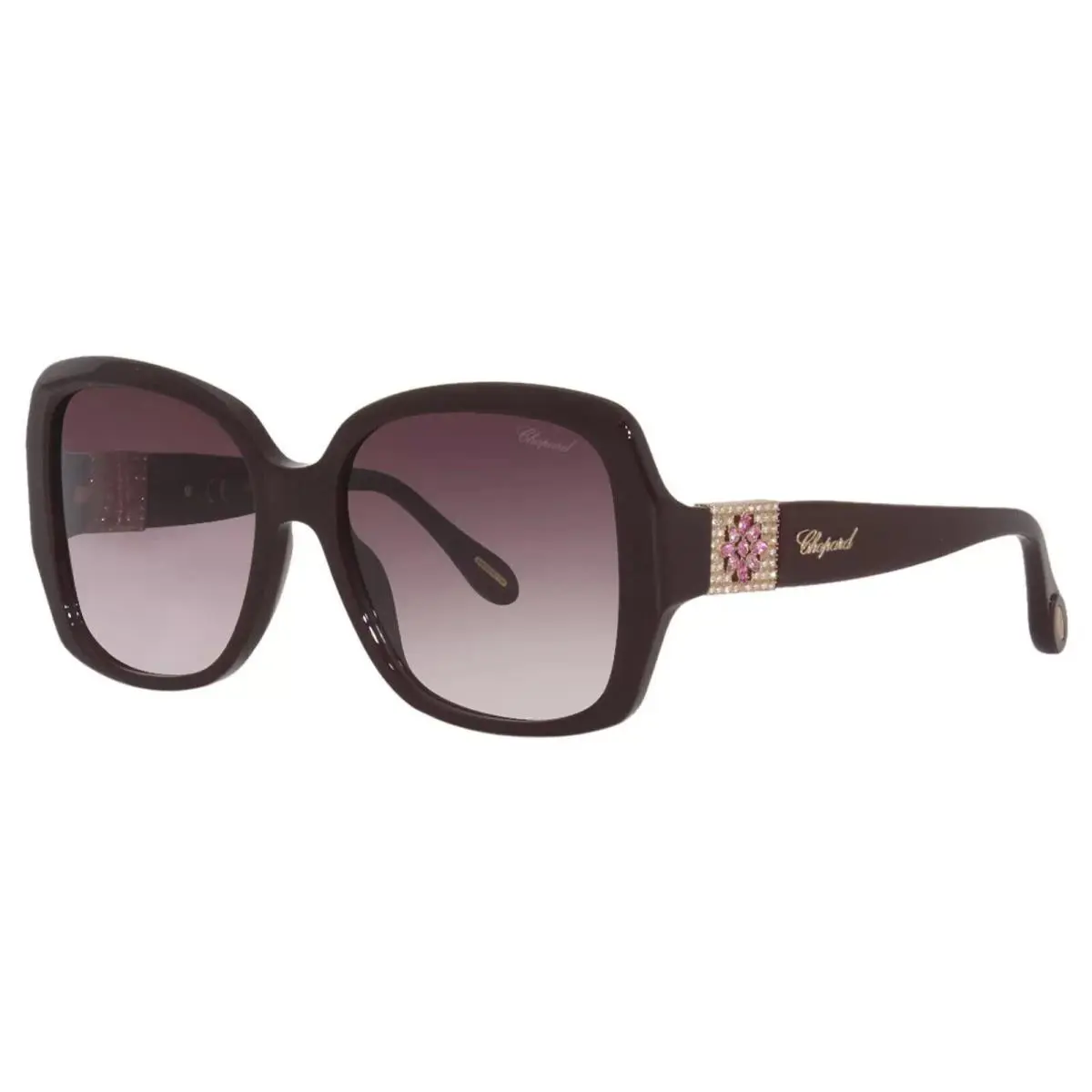 Chopard SCH288S 09FH Sunglasses Women`s Purple/red Gradient Lenses Square 57mm
