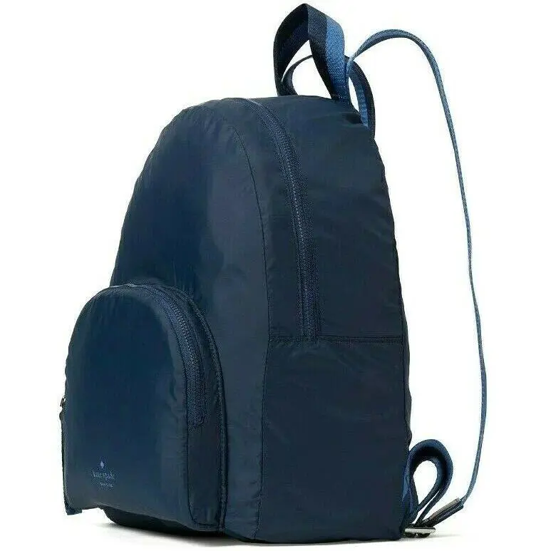Kate Spade Arya Navy Packable Nylon Backpack Night Cap WKRU6975 FS