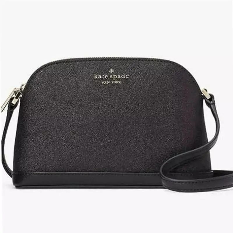 Kate Spade York Tinsel Small Dome Black Glitter Purse Crossbody Bag