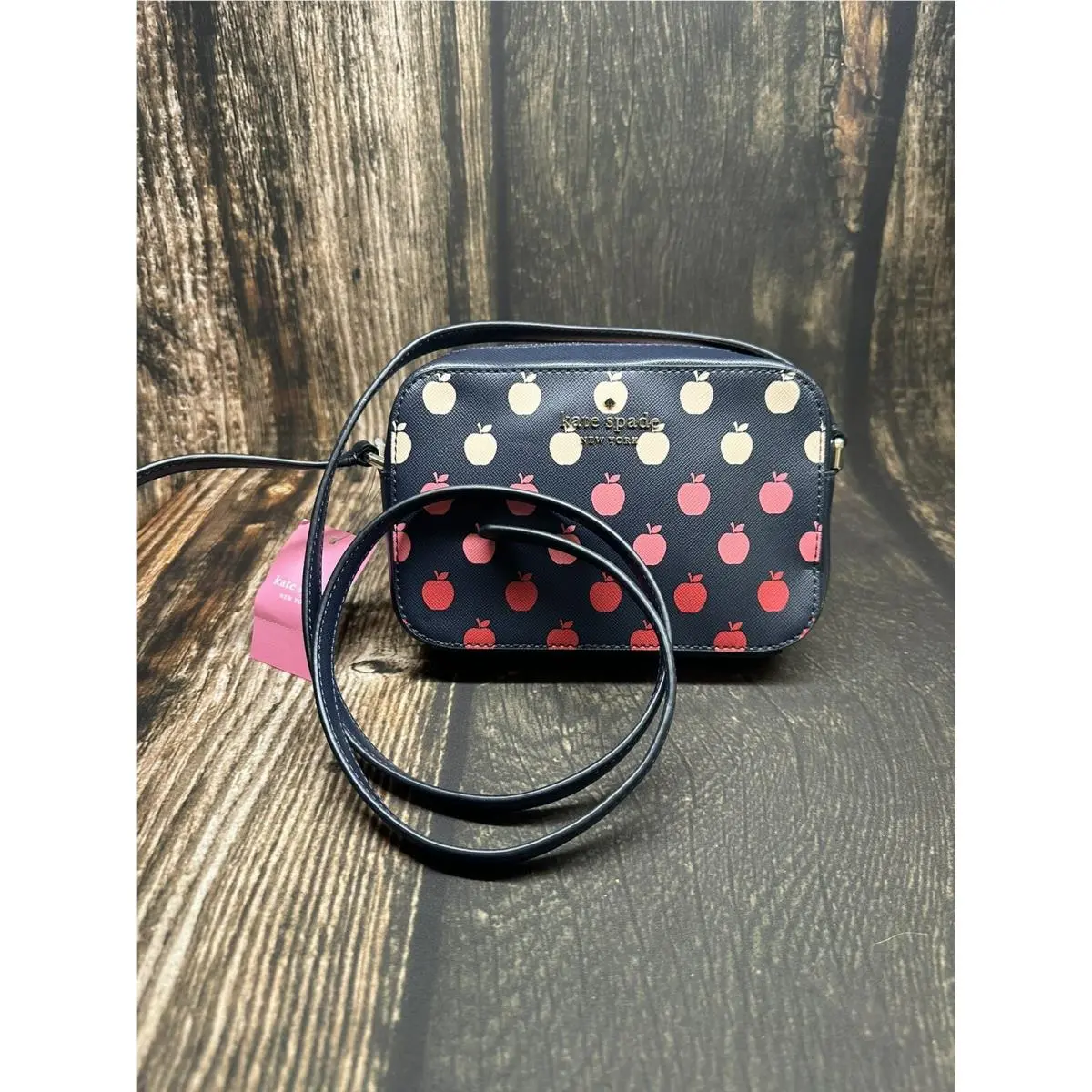 Kate Spade New Staci Orchard Toss Print Camera Bag Blazer Blue Crossbody