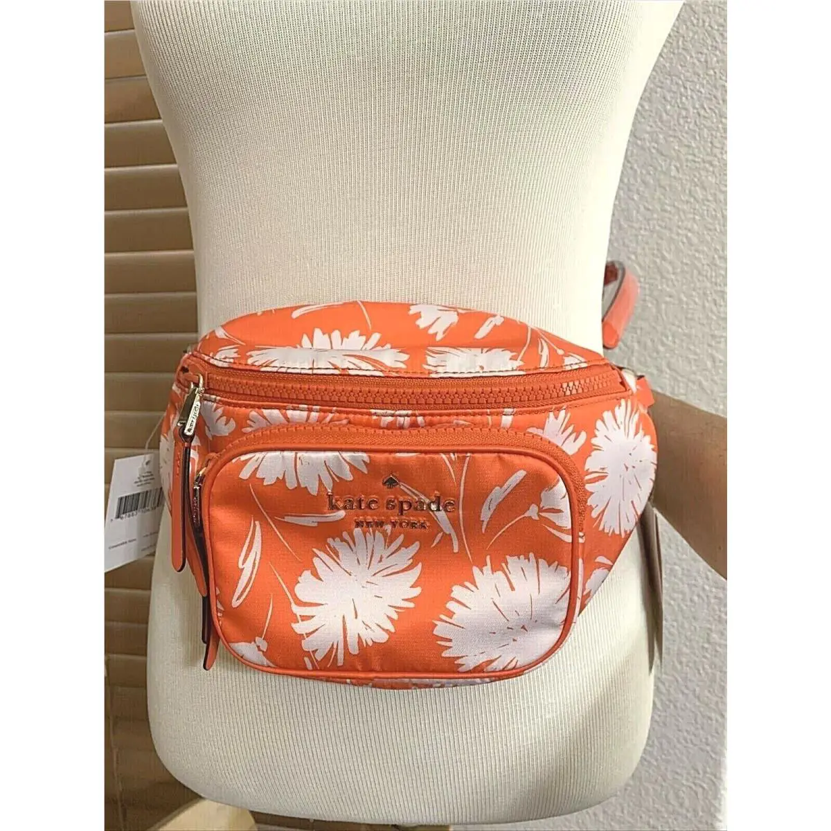 Kate Spade New York Dorian Nylon Belt Bag Fanny Pack Blossom Orange New