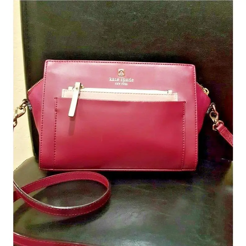 Adelia Crossbody WKRU3349 Hadley Street Plum/pnkgr by Kate Spade
