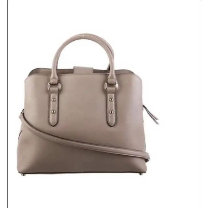Kate Spade Gray Beige Leather Hand Bag Crossbody New