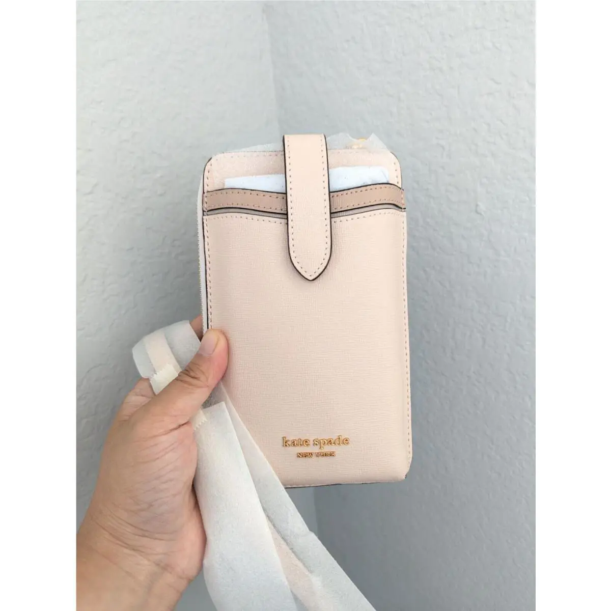 Kate Spade Morgan North South Saffiano Leather Crossbody Pale Dogwood Multi