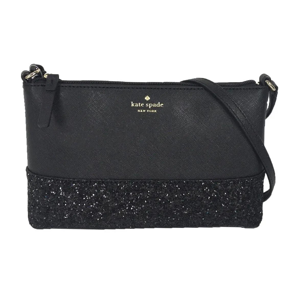 Kate Spade Greta Court Ramey Black Flash Glitter Small Purse Crossbody Bag