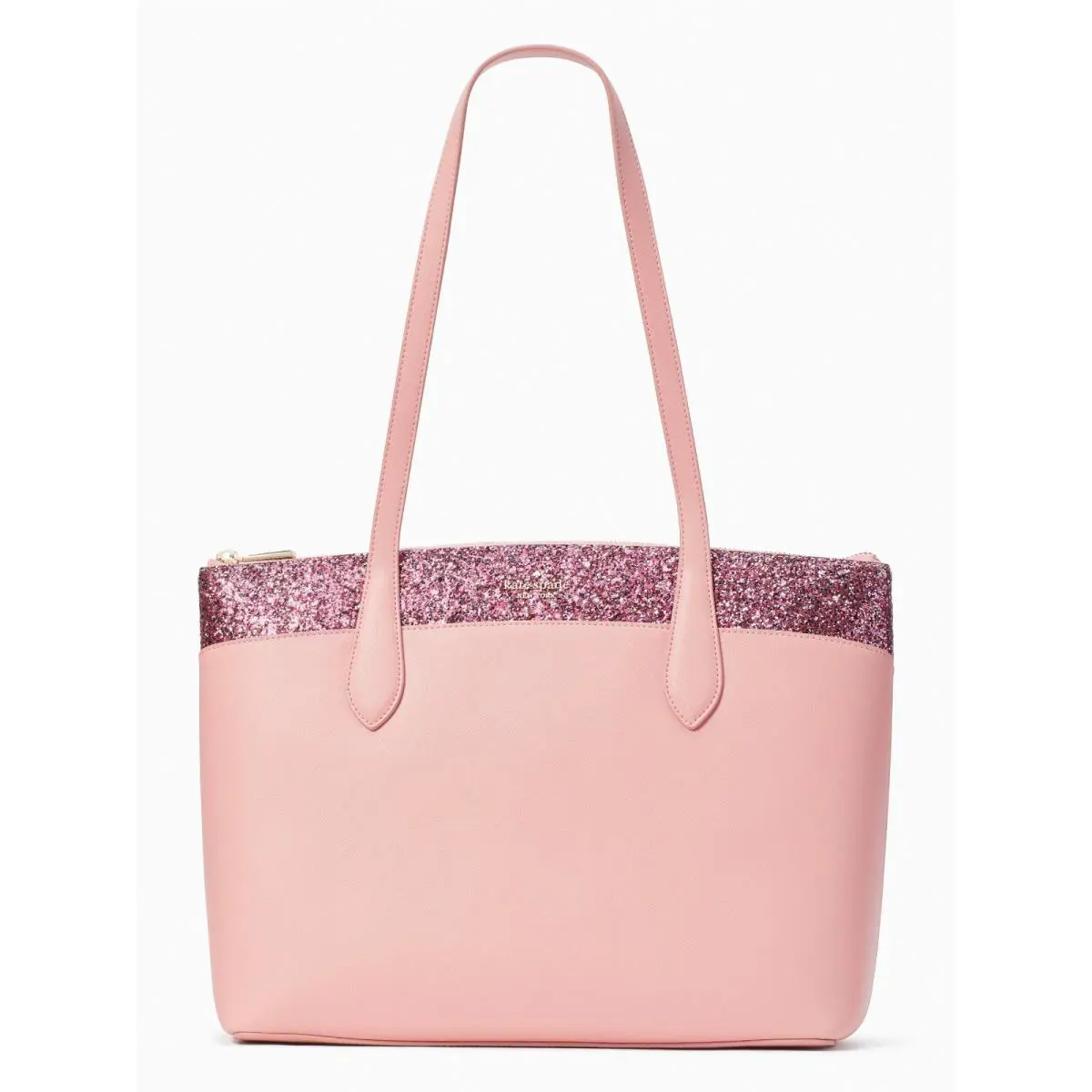 Kate Spade New York Flash Glitter Pink Tote Saffiano K8706 Retail FS
