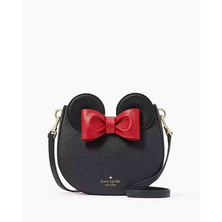 Nip Kate Spade Disney Minnie Mouse Red Bow 3D Crossbody KG588 Black Multi