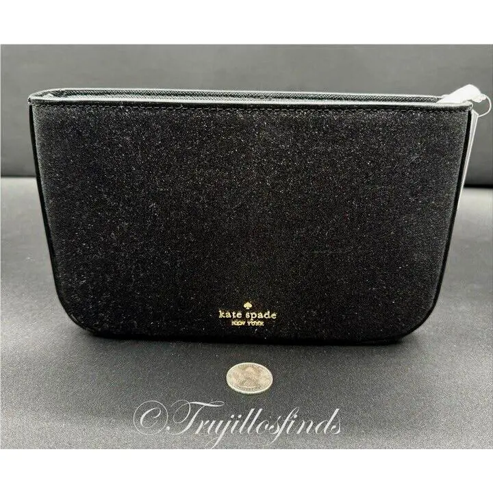Kate Spade Glimmer Glitter Pochette Bag W/ Detachable Strap KE453 New