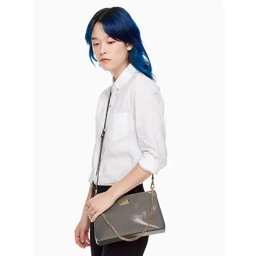 Kate Spade Bixby Place River Hare Grey Shoulder Crossbody wkru4904 - Exterior: Hare Grey