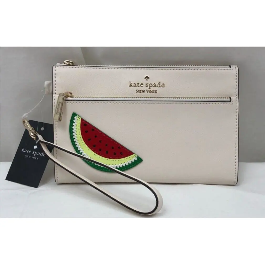 Kate Spade What A Melon- Watermelon Medium Leather Wristlet
