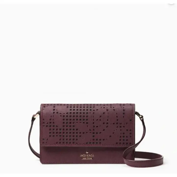Kate Spade New York Cameron Street Perforated Mini Arielle Crossbody - Deep Plum