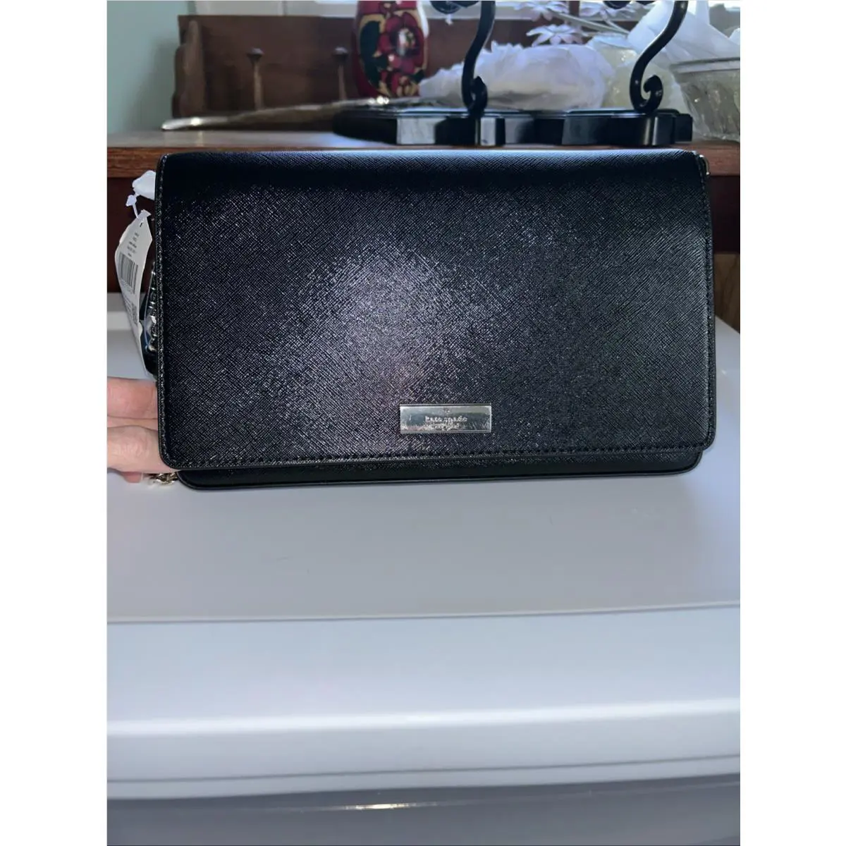 Kate Spade Kenzie Small Convertible Chain Crossbody Black Bag KK035
