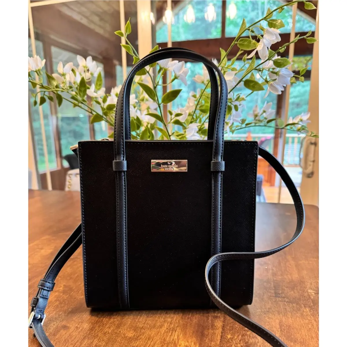 Kate Spade Kenzie Small Tote Crossbody In Black KK037 Holiday Collection