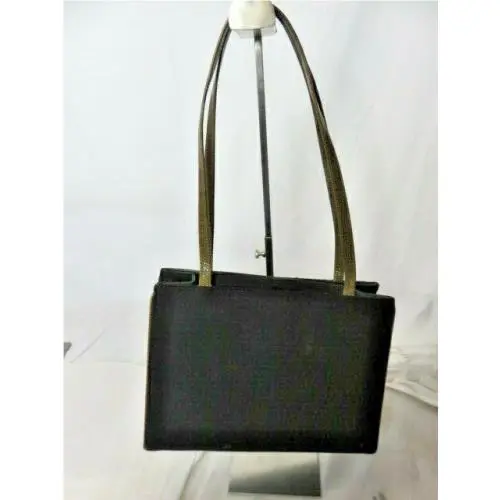 Kate Spade Dark Gray Purse with Animal Leather Detail Shoulder Bag