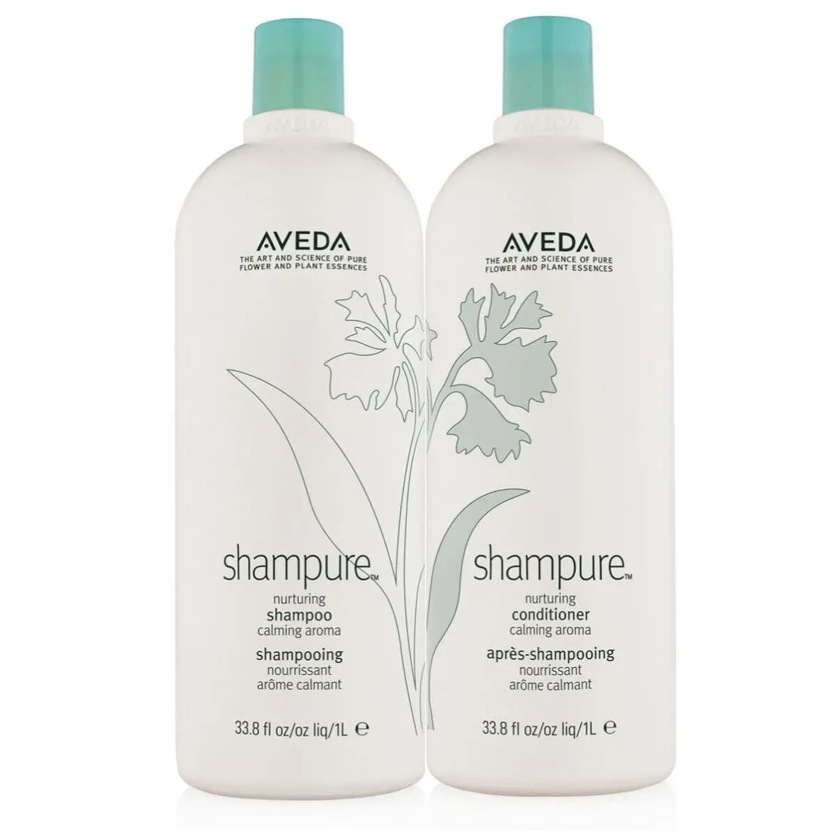 Aveda Shampure Shampoo and Conditioner Bottle 33.8 oz / 1 Liter Duo BB