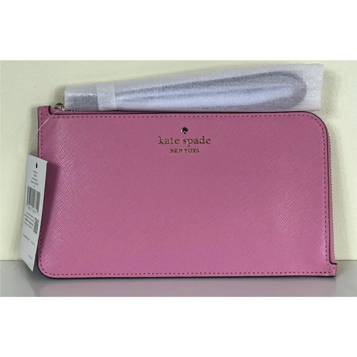 Kate Spade Blossom Pi Medium L-zip Wristlet Lucy Pink