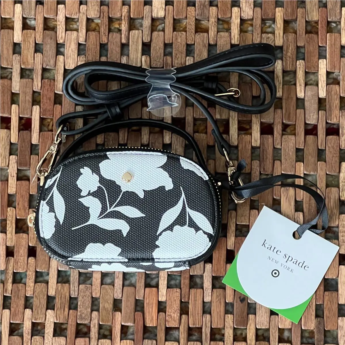 Kate Spade New York x Target Mini Crossbody Camera Bag Black Marble New
