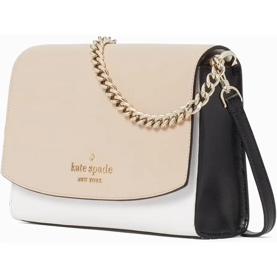 Kate Spade Carson Saffiano Leather Convertible Crossbody Warm Beige/ Multi