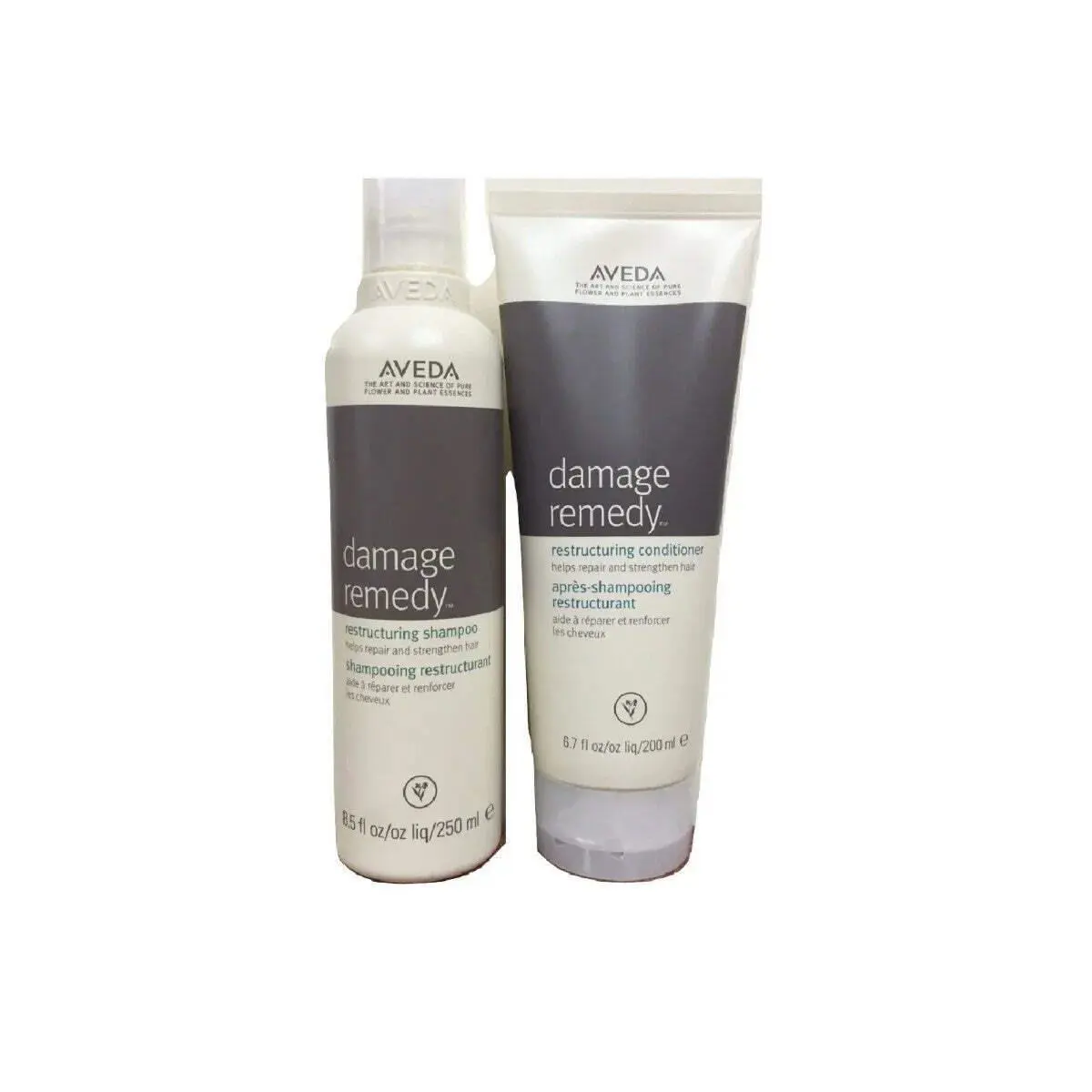 Aveda Damage Remedy Shampoo 8.5 oz Conditioner 6.7 oz Set
