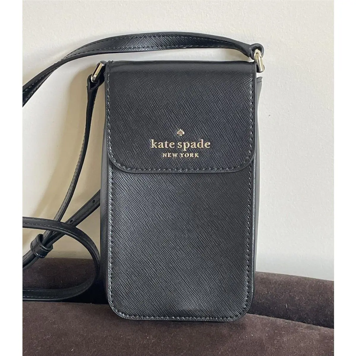 Kate Spade Staci Black Phone Crossbody North South