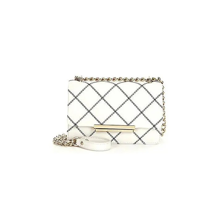 Kate Spade NY Emerson Place Mini Lawren Quilted Leather Crossbody Bag PWRU4862 - Exterior: Cement/Black