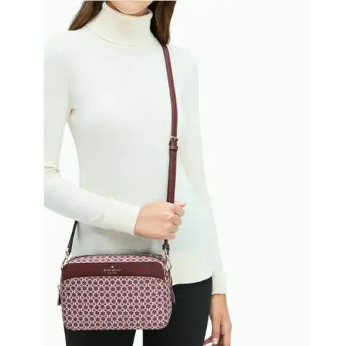 Kate Spade Spade Link Print Pink Multi Camera Bag/crossbody WKR00066