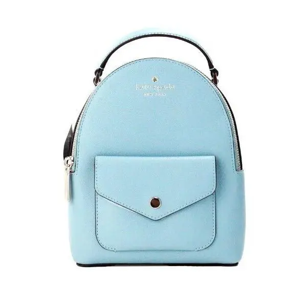 Kate Spade Schuyler Mini Backpack-smoky Blue Saffiano Pvc Leather