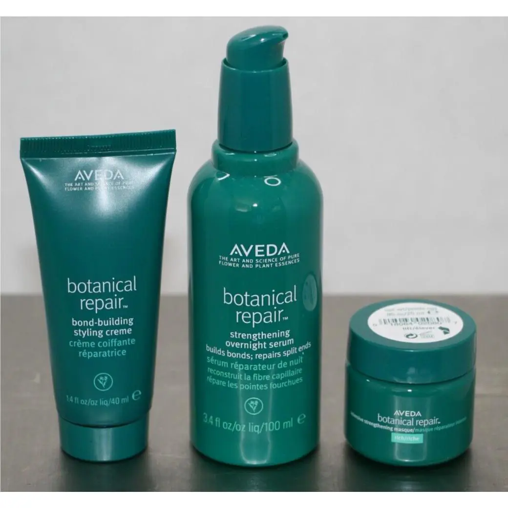Aveda Botanical Repair Overnight Serum Styling Creme Masque Set of 3